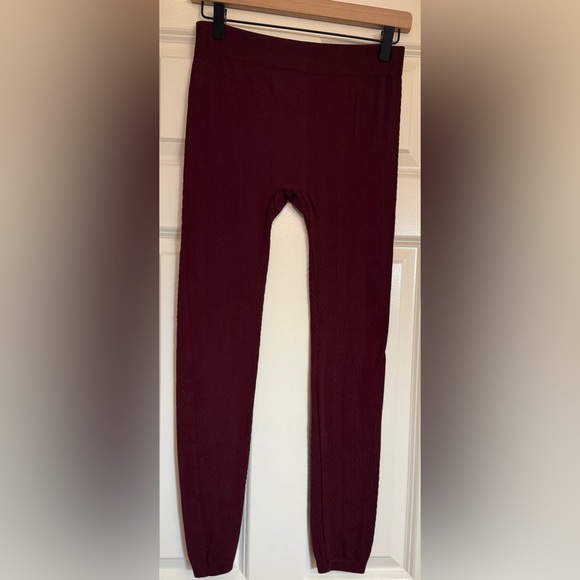 Third Love Bamboo Blend Leggings Burgundy Size Large - Picture 1 of 8